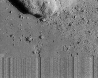 Aufnahme von des Asteroiden Oberfläche 