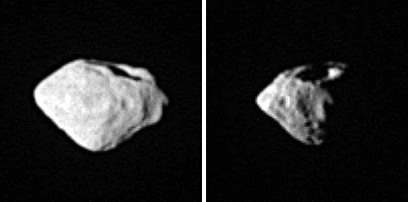 Asteroid (2867) Steins aus 800 km Entfernung von Rosetta fotografiert