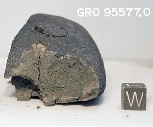Foto eines kohlenstoffreichen Meteoriten
