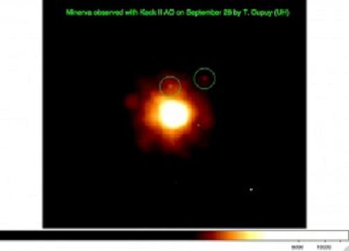 Das Minerva-System, aufgenommen am 28. September mit dem Keck-Teleskop