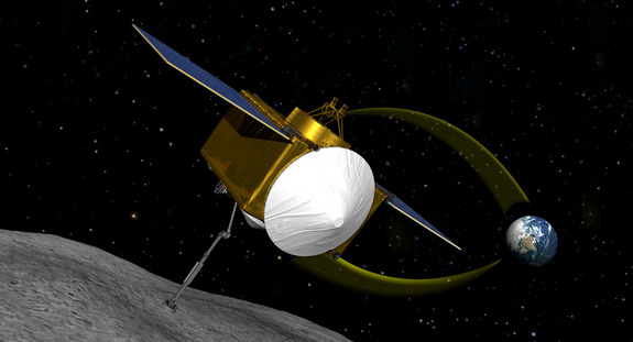 Künstlerische Darstellung der Raumsonde OSIRIS-REx