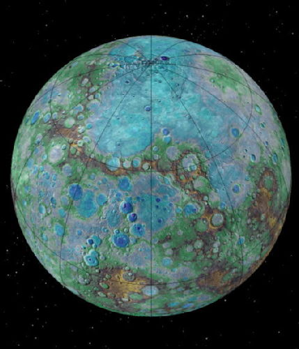 Die Oberfläche des Merkur. Bild: NASA/JHUAPL/Carnegie Institution of Washington/USGS/Arizona State University.
