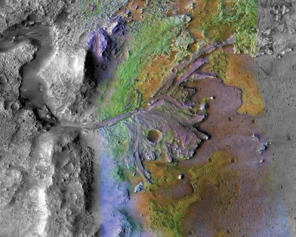 Tonmineralien auf dem Mars. Credit: NASA/JPL-Caltech/ASU