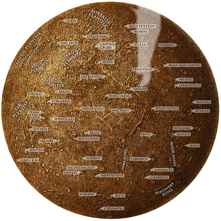 Merkurkarte nach Mariner 10