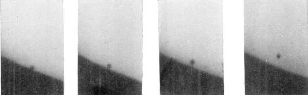 Merkurtransit vom 7. November 1914 - Fotos: Royal Observatory Greenwich