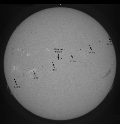 Merkurtransit 11. November 2019 - Verlauf, Sonnenbild: Kanzelhöhe Observatory