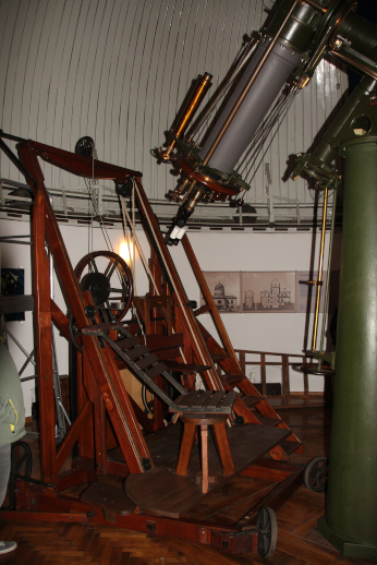 Der restaurierte Heliometer-Fahrstuhl. Credit: Herbert Smutek