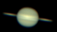 Saturn nahe der Opposition, am 20. September 2025 gegen 23h MESZ, aufgenommen am Heliometer der Kuffner-Sternwarte mit dem Eberstadt-Kuffner-Objektiv. Bild: GW