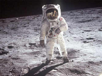 Astronaut Edwin E. Aldrin am Mond