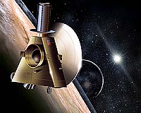 Künsterische Darstellung der Raumsonde New Horizons