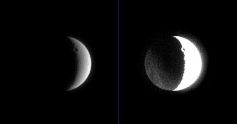 Oberfläche von Dione 