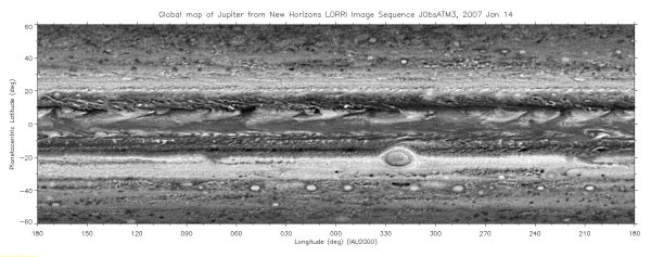 Karte von Jupiters Atmosphäre