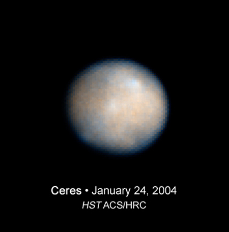 Zwergplanet Ceres, das zweite Ziel der Mission, wird im Jahr 2015 fünf Monate lang umkreist.