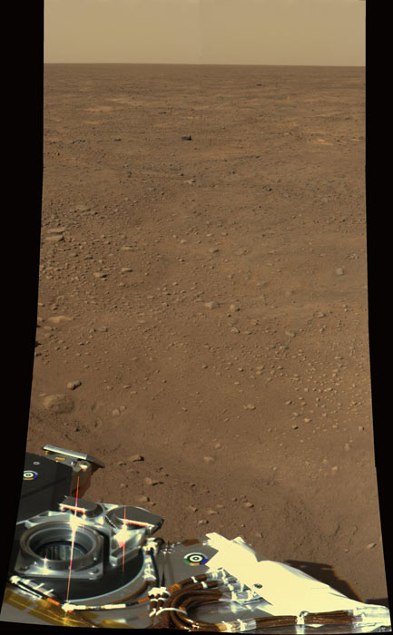 Eines der ersten Bilder von der Marsoberfläche
