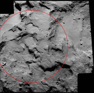 Landeplatz mit Namen Agilkia auf dem Kometen Churyumov-Gerasimenko
