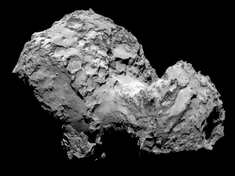 Komet 67P/Churyumov-Gerasimenko aus einer Entfernung von 285 km.