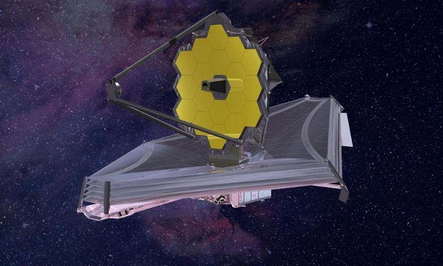 Neben dem Blick auf ferne Sterne, Galaxien und Exoplaneten wird das James Webb- Space-Teleskop auch unser Sonnensystem untersuchen. Künstlerische Darstellung.