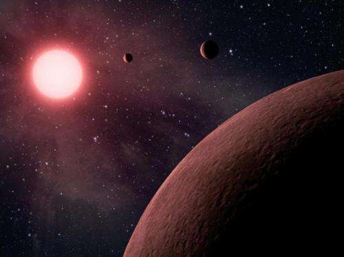 Künstlerisches Konzept eines fernen Exoplaneten-Systems.