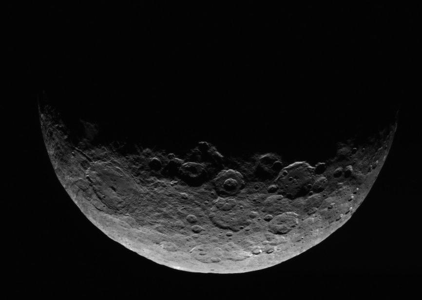 Ceres, aufgenommen von der Raumsonde Dawn im April 2015. Bild: NASA/JPL-Caltech/UCLA/MPS/DLR/IDA