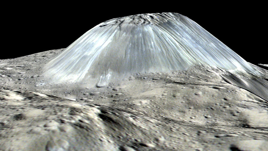Ahuna Mons. Bild: NASA/JPL-Caltech/UCLA/MPS/DLR/IDA/PSI