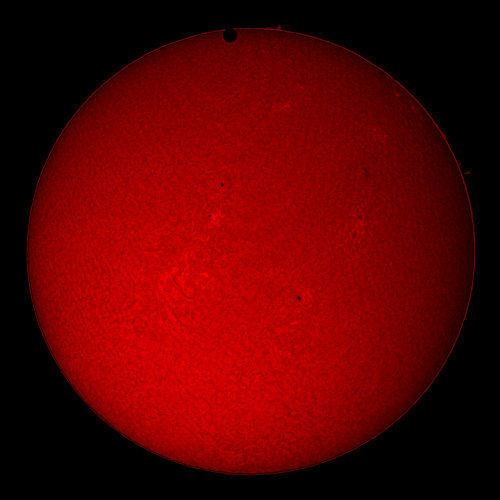Sonne mit Venus (Transit) in H-Alpha