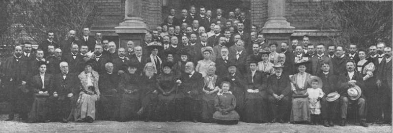 Die Teilnehmer der 22. Versammlung der Astronomischen Gesellschaft, 1908 in Wien.